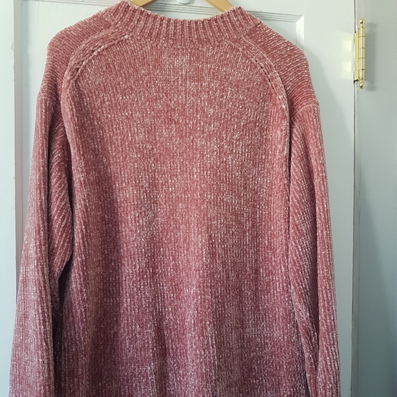 Aritzia Wilfred Violetta Long Sleeve Chenille V-neck Sweater Rose Mauve Sz M - Picture 10 of 16